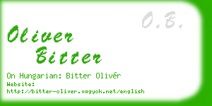 oliver bitter business card